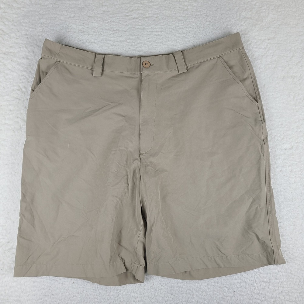 Under Armour Shorts Mens 40 Beige 9" Inseam Hybrid Chino Performance‎ Nylon Golf